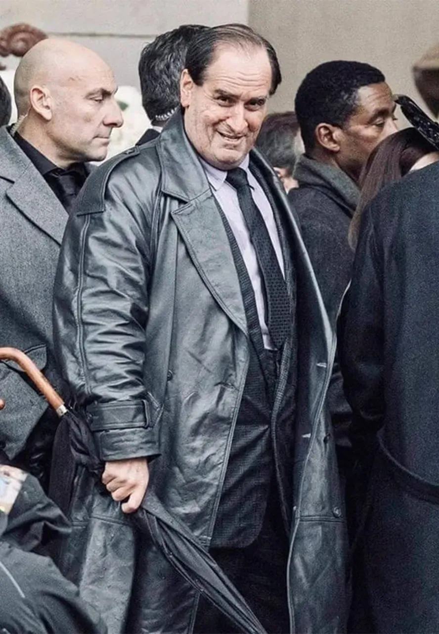 The Batman The Penguin Leather Coat the penguin black leather coat