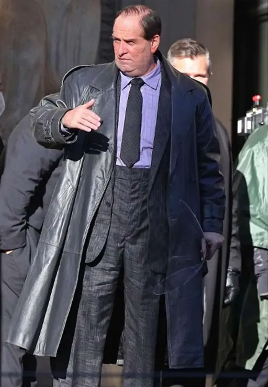 The Batman The Penguin Leather Coat the penguin leather coat