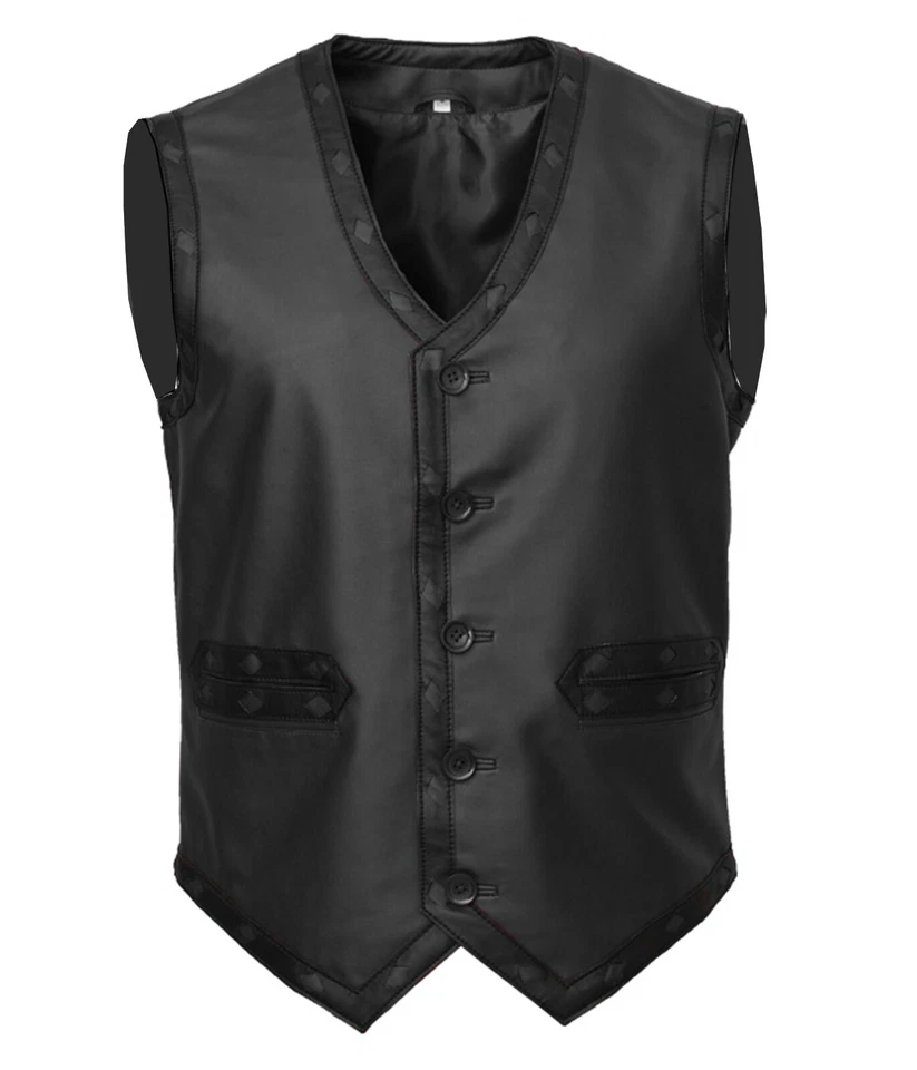 The Warriors Vest the-warriors-black-leather-vest