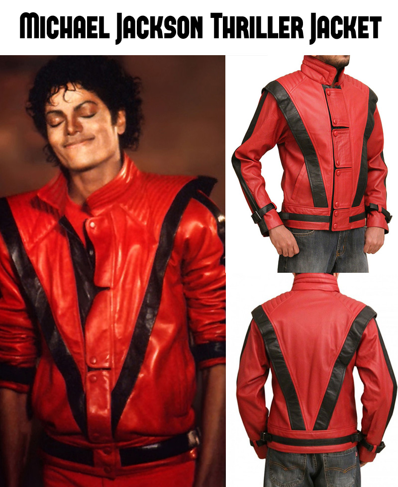 Michael Jackson Thriller Red Leather Jacket thriller jacket