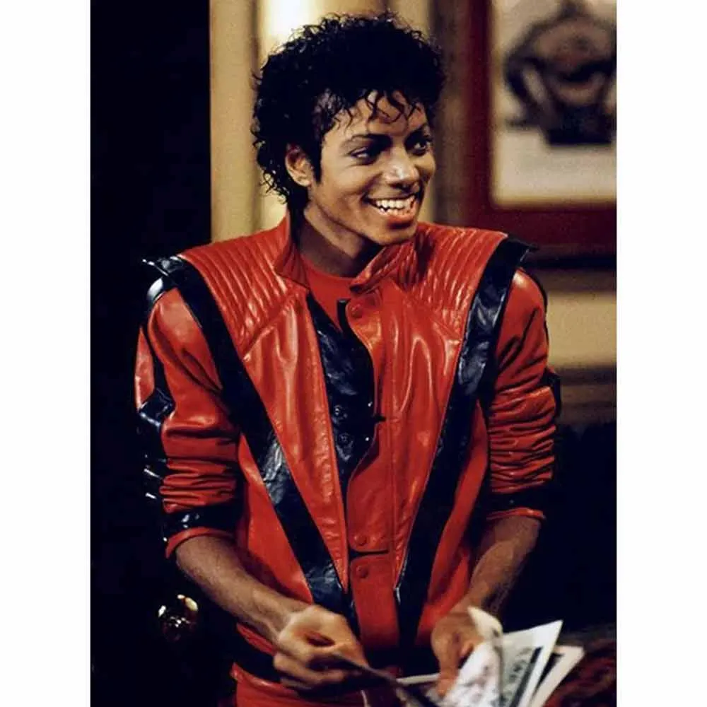 Michael Jackson Thriller Red Leather Jacket thriller leather jacket