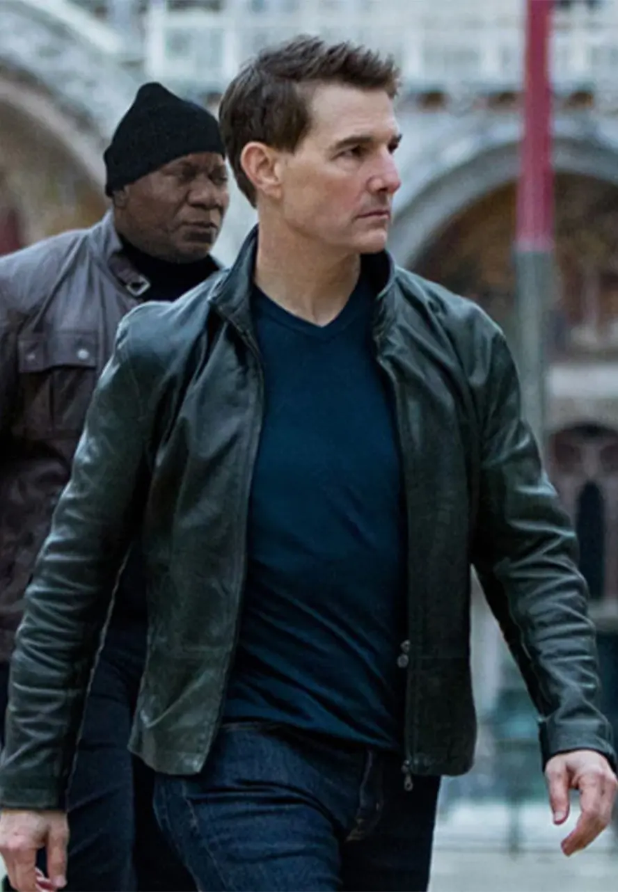 Mission Impossible 7 Tom Cruise Black Jacket tom cruise leather jacket