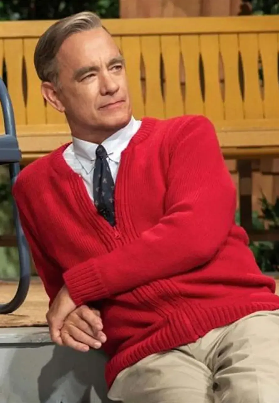 A Beautiful Day In The Neighborhood Red Sweater tom hanks sweater