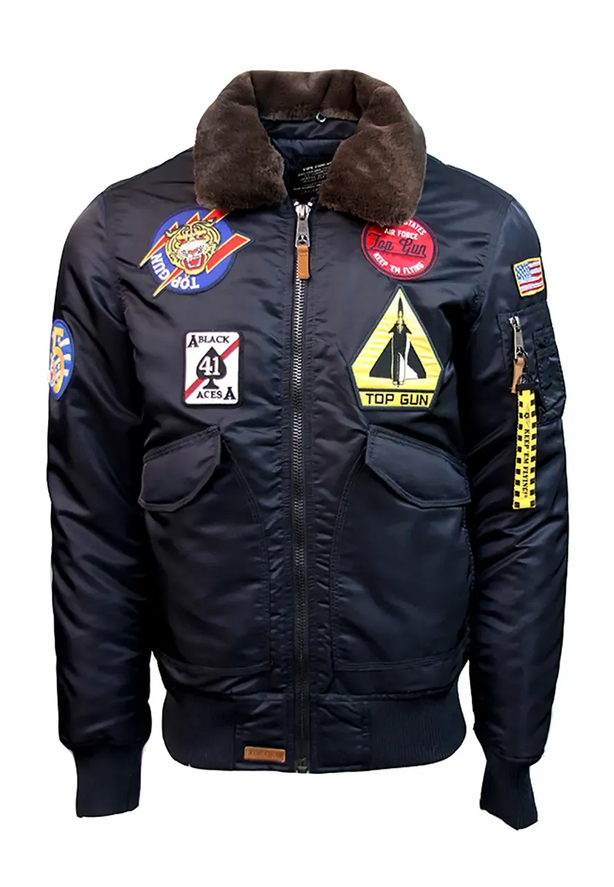 Top Gun Flying Eagle Jacket top gun air force flight black jacket
