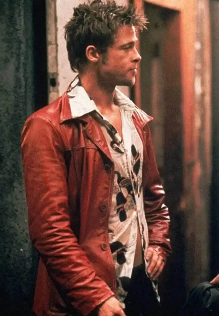 Fight Club Red Leather Jacket tyler durden red jacket