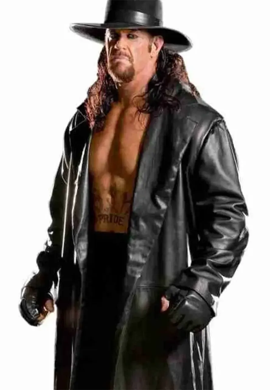 WWE The Undertaker Black Leather Coat undertaker coat