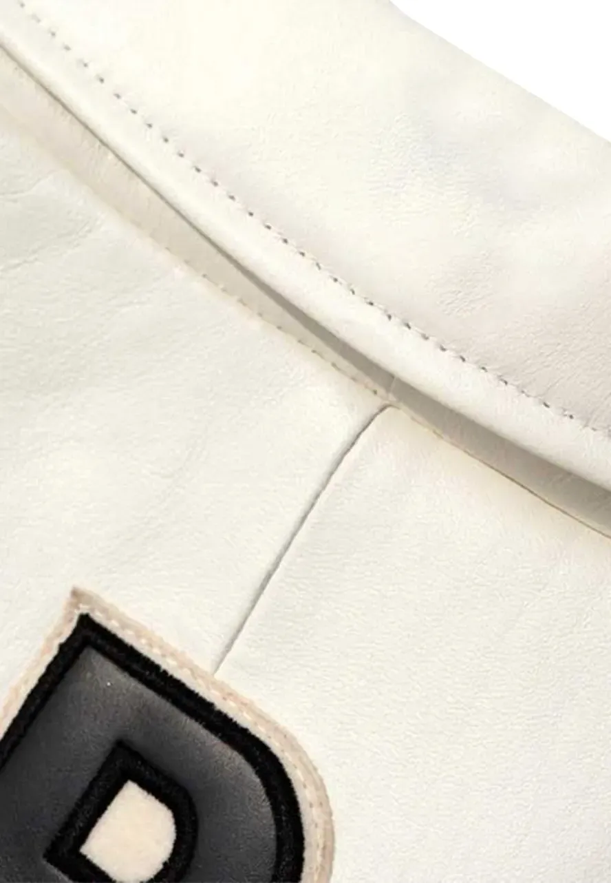 USA Baseball Avirex White Leather Jacket white baseball bomber jacket