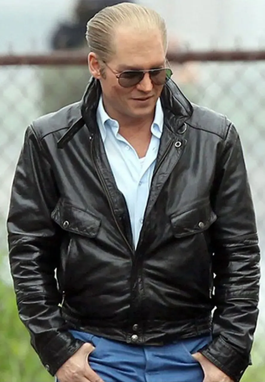 Johnny Depp Black Mass Leather Jacket whitey bulger leather jacket