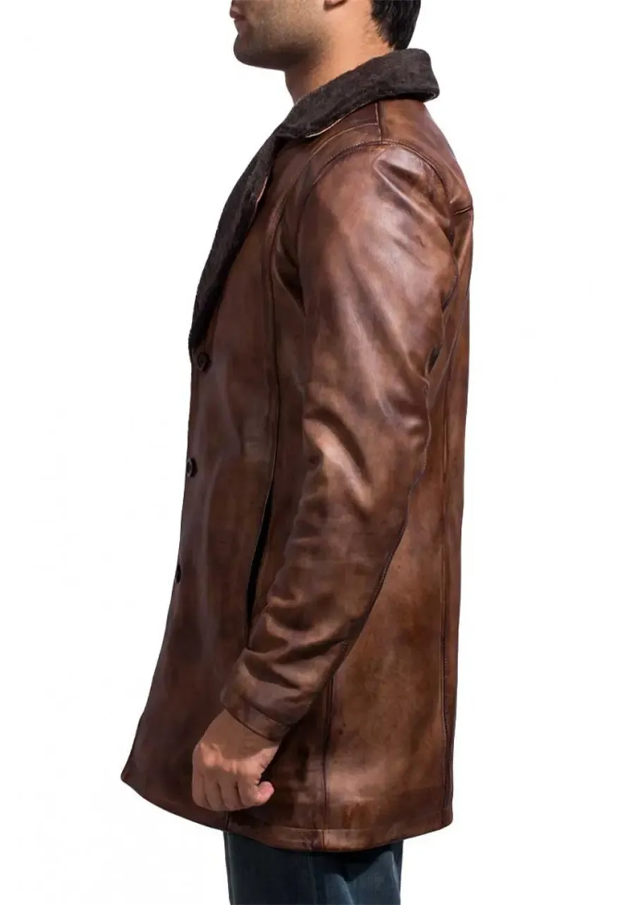 X-Men Wolverine Shearling Coat wolverine x men coat