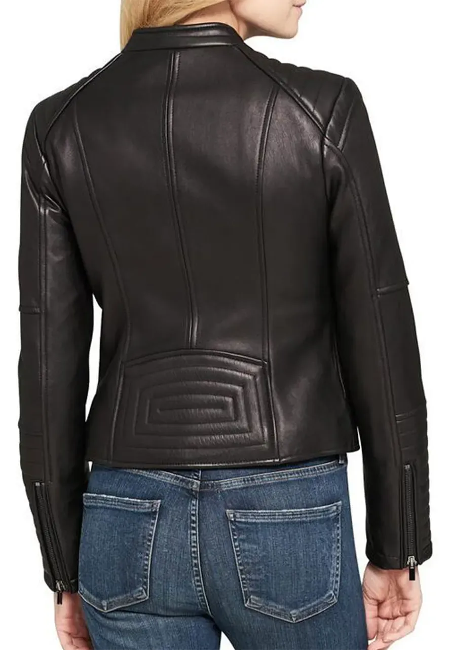 Women's Motorcycle Asymmetrical Zipper Leather Jacket womens asymmetrical zipper leather jacket