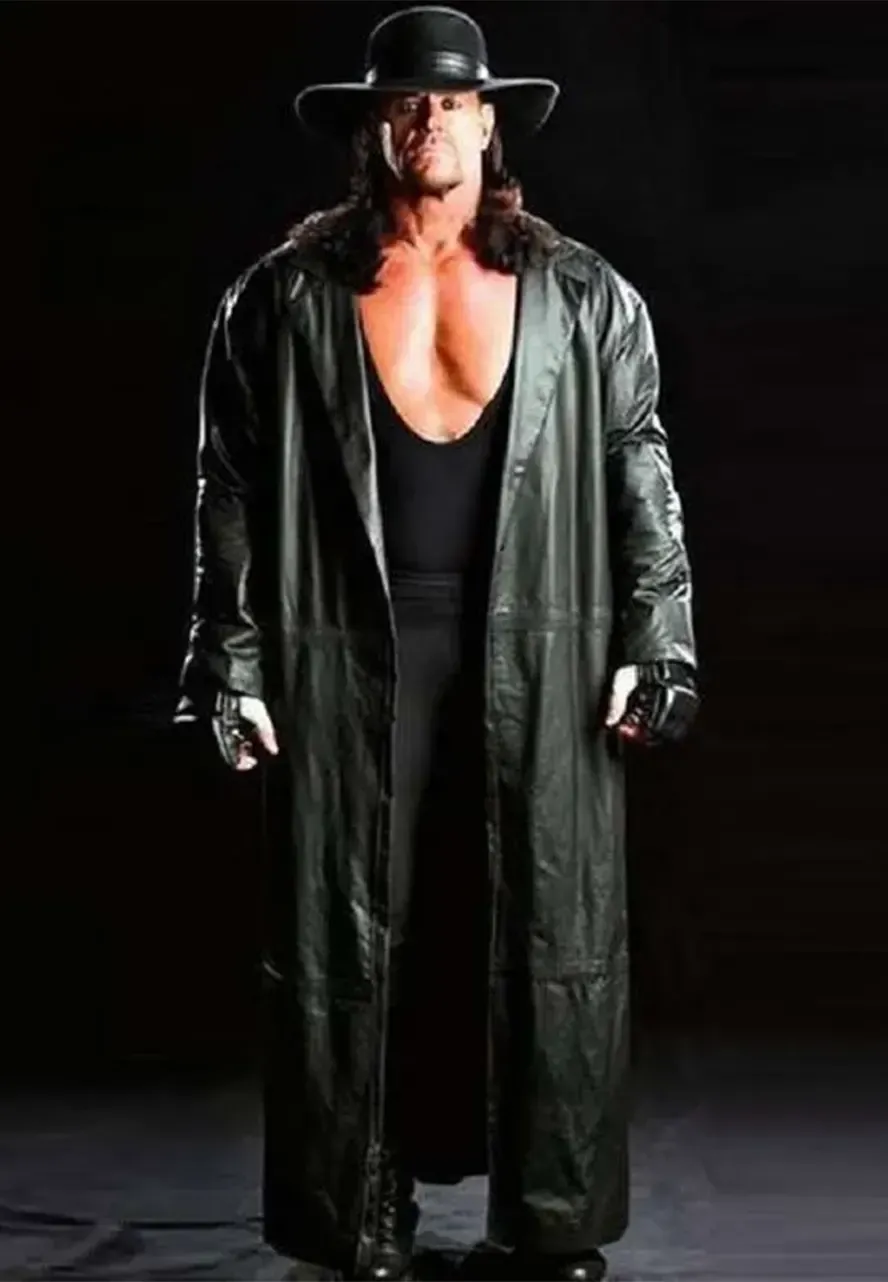 WWE The Undertaker Black Leather Coat wwe the undertaker leather coat