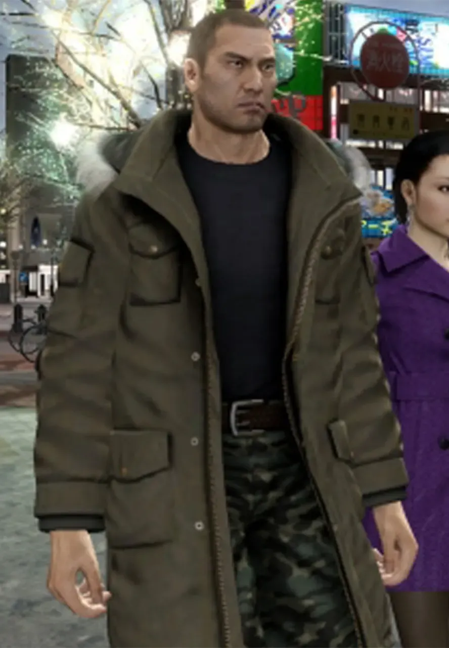 Yakuza 5 Taiga Saejima Green Coat yakuza 5 saejima parka coat