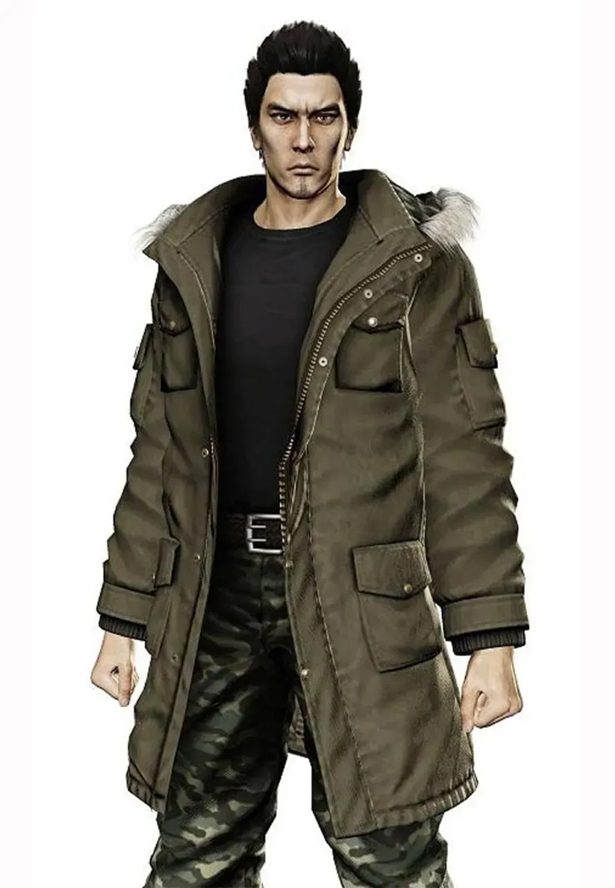 Yakuza 5 Taiga Saejima Green Coat yakuza 5 taiga saejima parka coat