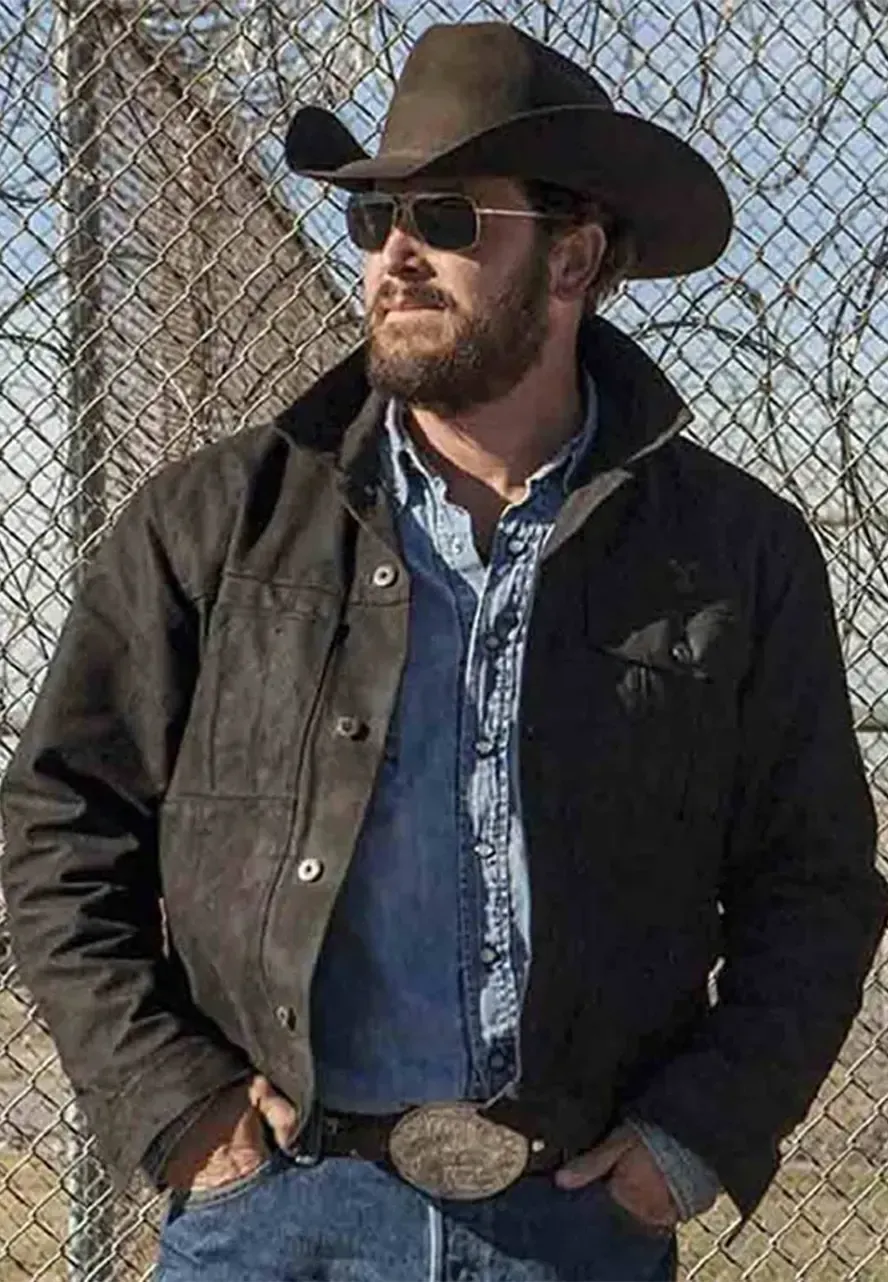 Yellowstone Cole Hauser Black Jacket yellowstone hauser jacket