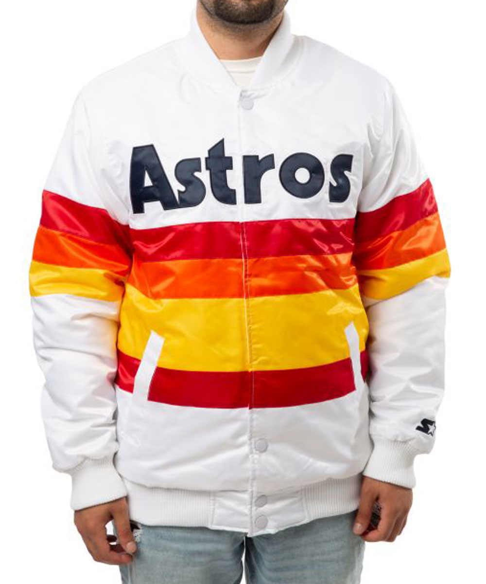 Vintage Houston Astros Satin Bomber Jacket astros starter jacket
