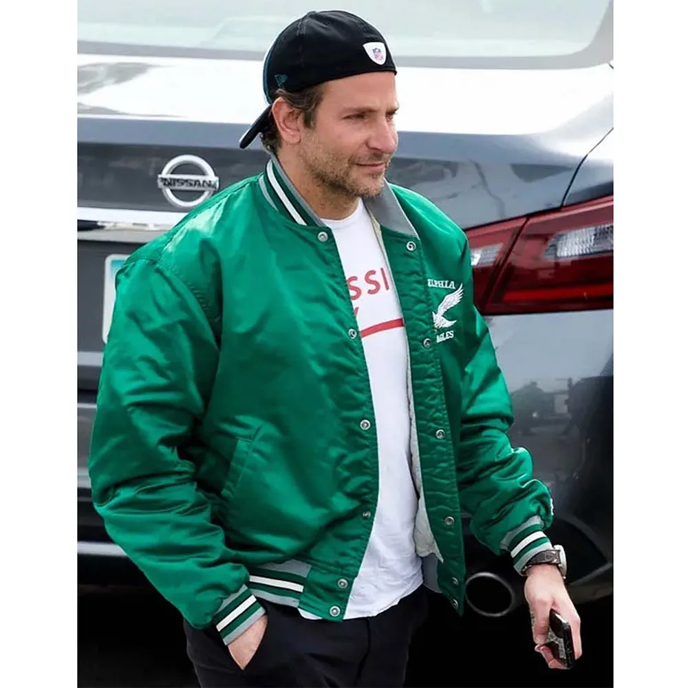 Philadelphia Eagles Bradley Cooper Jacket bradley cooper bomber jacket