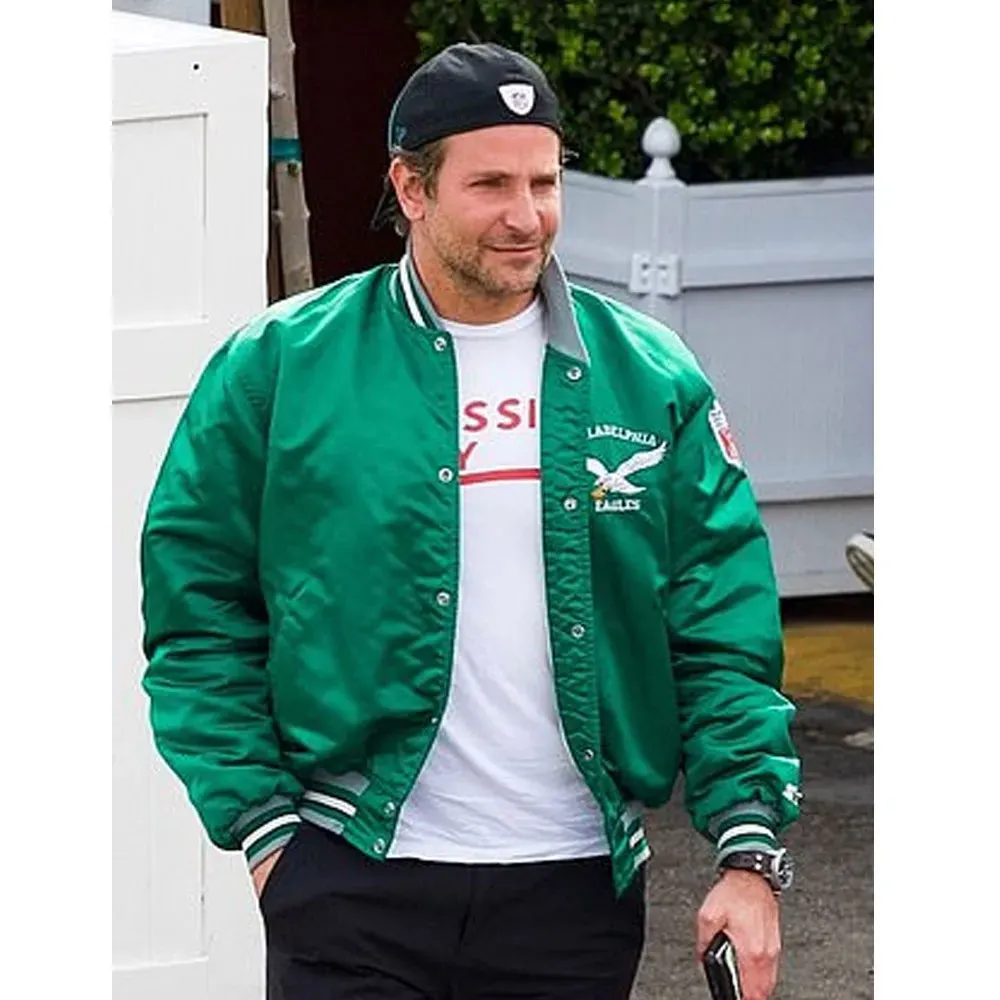 Philadelphia Eagles Bradley Cooper Jacket bradley cooper philadelphia eagles bomber jacket