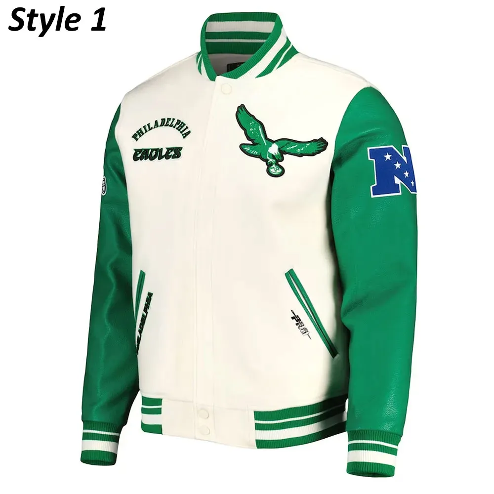 Classic Retro Philadelphia Eagles Varsity Jacket eagles varsity jacket