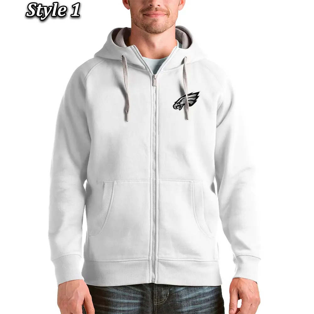 Antigua Victory Philadelphia Eagles Fleece Hoodie eagles white hoodie