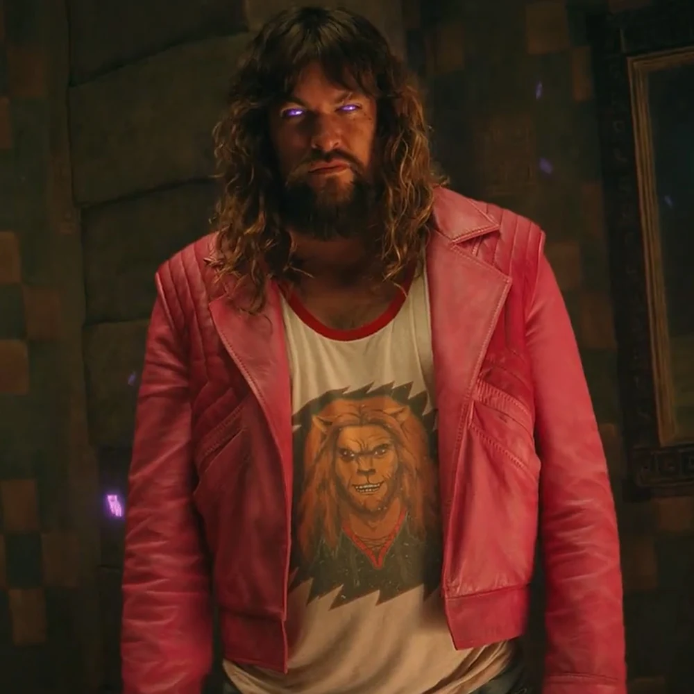 Minecraft Jason Momoa Pink Leather Jacket garbage man pink jacket