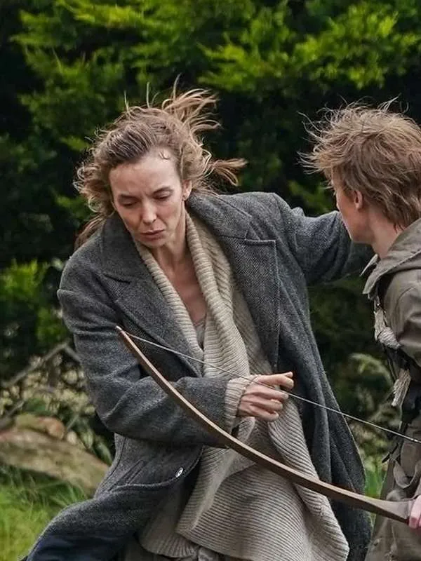 28 Years Later Jodie Comer Grey Trench Coat jodie-comer-grey-trench-coat