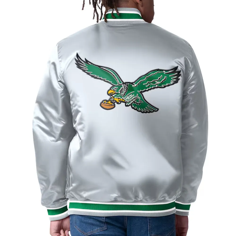 Philadelphia Eagles Closer Midnight Satin Jacket philadelphia eagles jacket