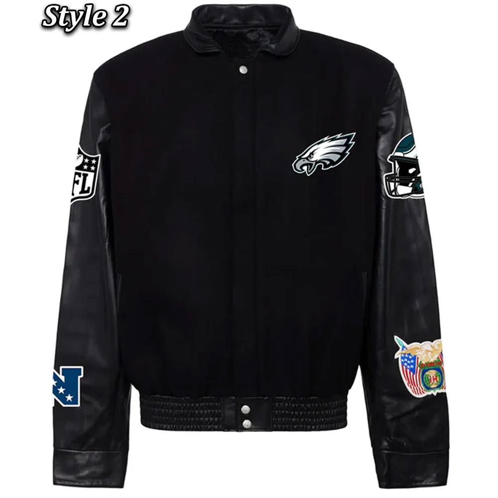Philadelphia Eagles Wool and Leather Jacket philadelphia-eagles-leather-jacket
