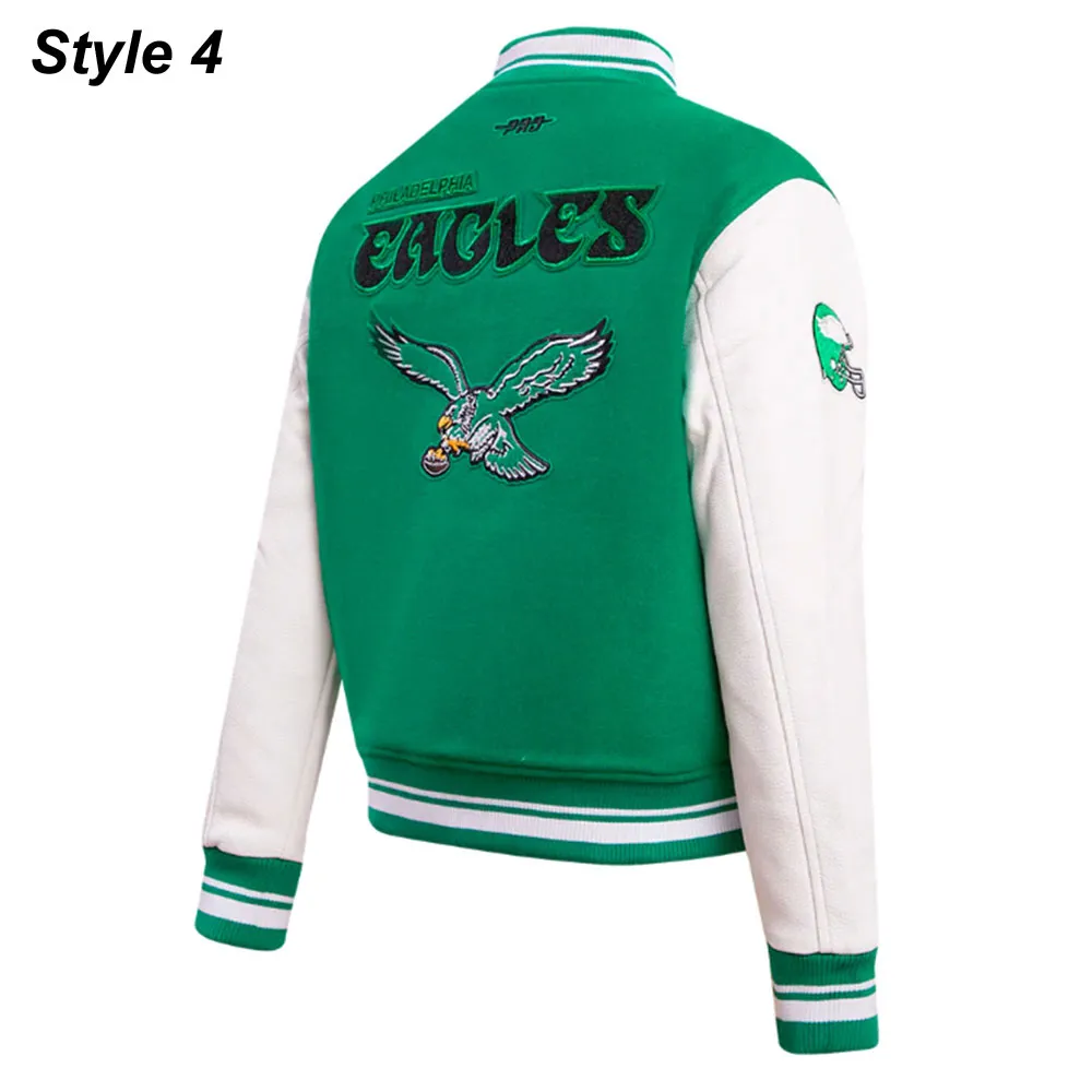 Classic Retro Philadelphia Eagles Varsity Jacket philadelphia eagles retro classic bomber varsity jacket