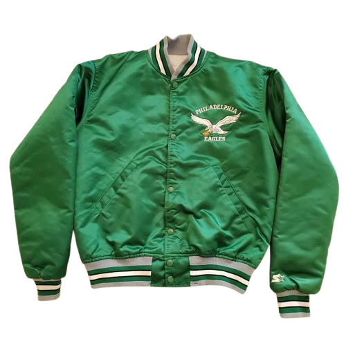80’s Philadelphia Eagles Green Satin Jacket philadelphia eagles satin jacket