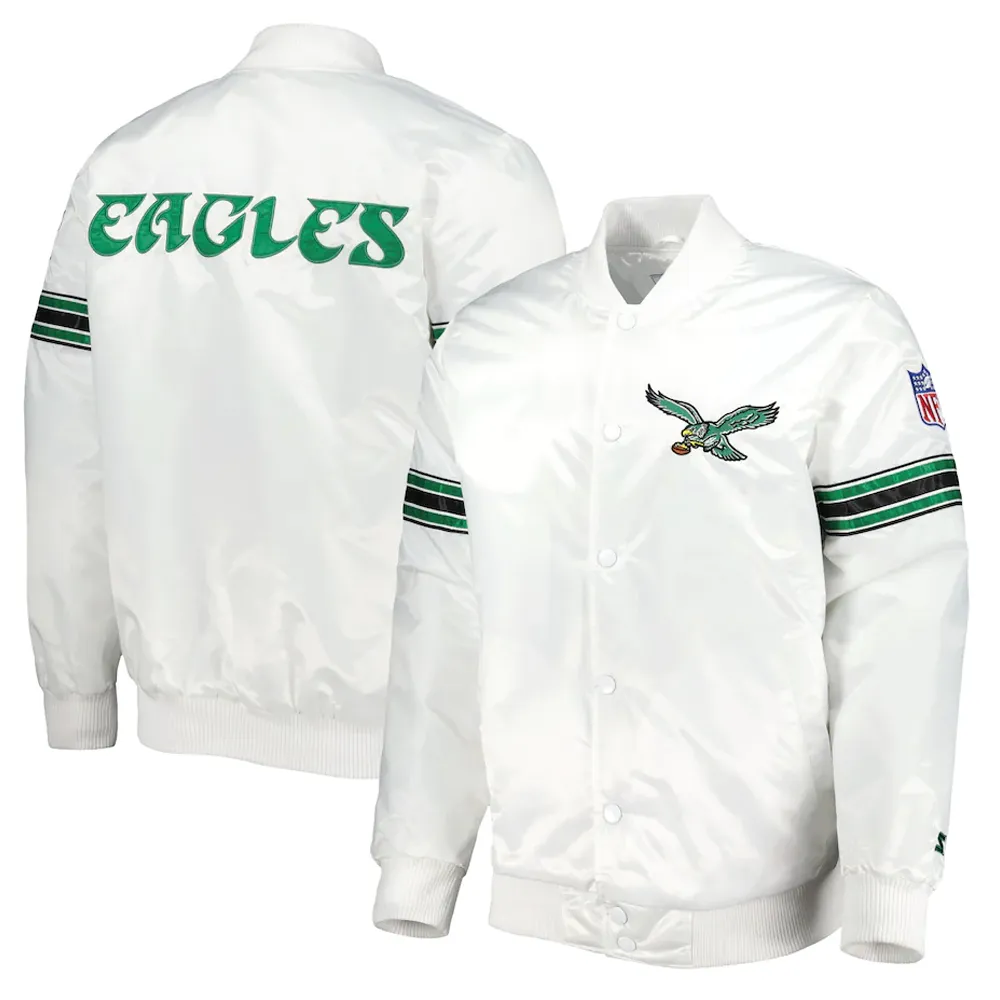 Philadelphia Eagles Striped Jacket philadelphia eagles white satin jacket