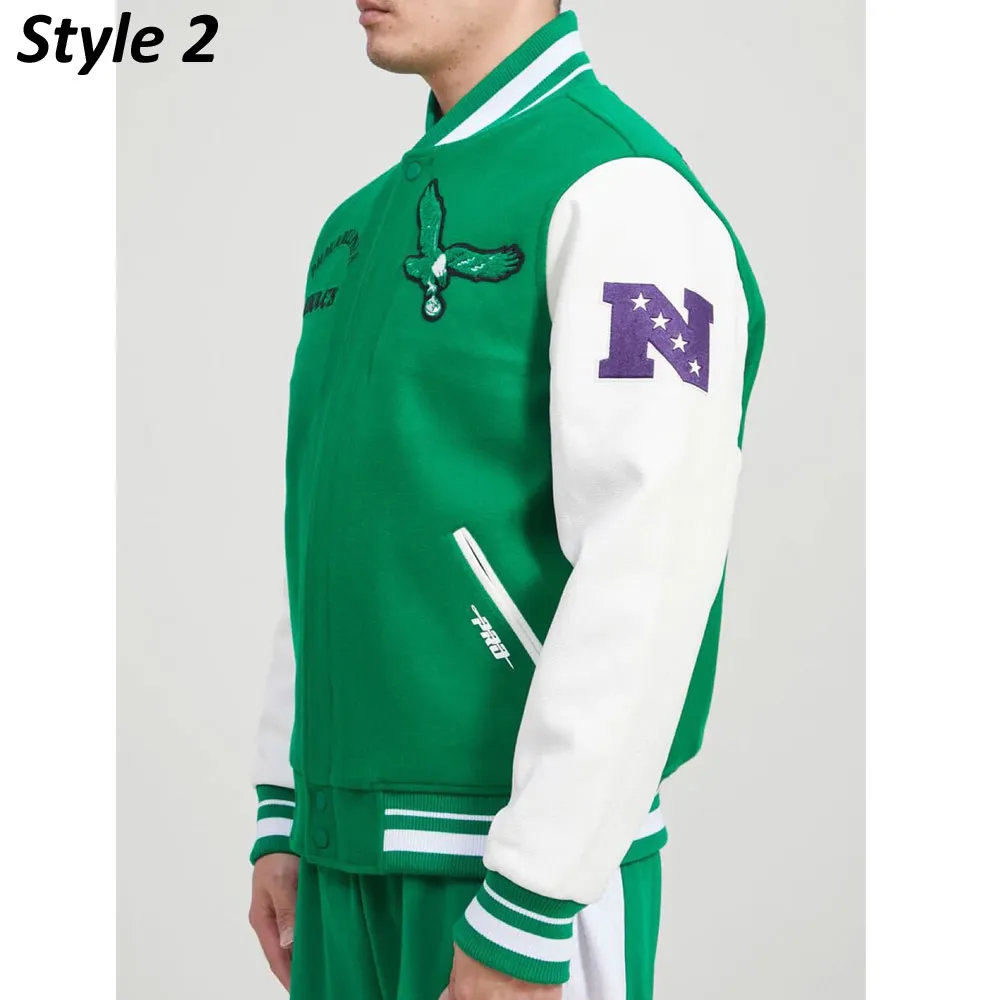Classic Retro Philadelphia Eagles Varsity Jacket retro classic philadelphia eagles and green varsity jacket