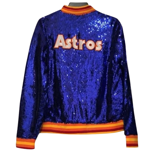 Houston Astros Sequin Jacket sequin blue jacket