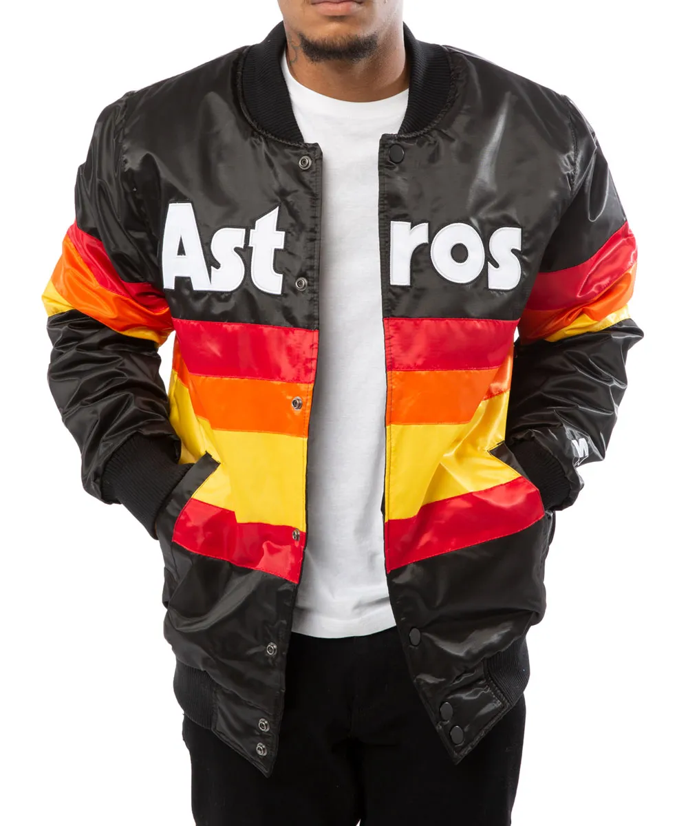 Vintage Houston Astros Satin Bomber Jacket starter houston astros jacket