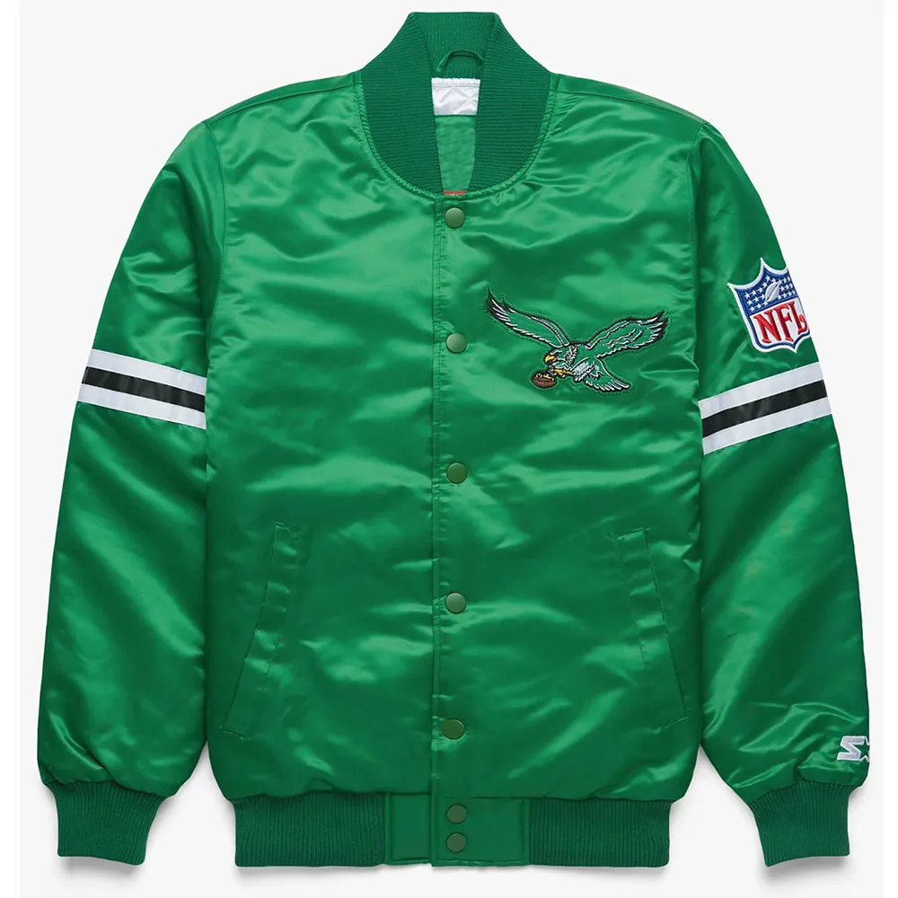 Philadelphia Eagles Striped Jacket striped satin jacket