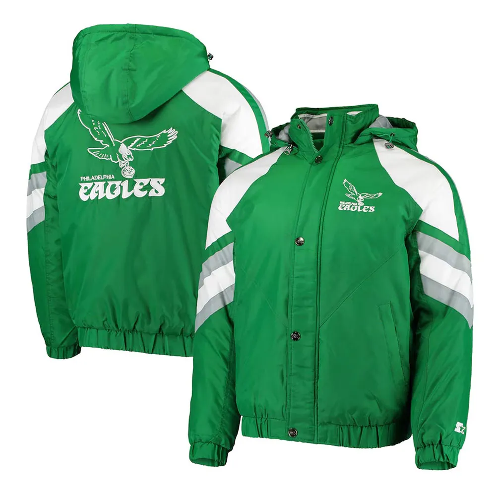Kelly Green Philadelphia Eagles Throwback Jacket throwback jacket