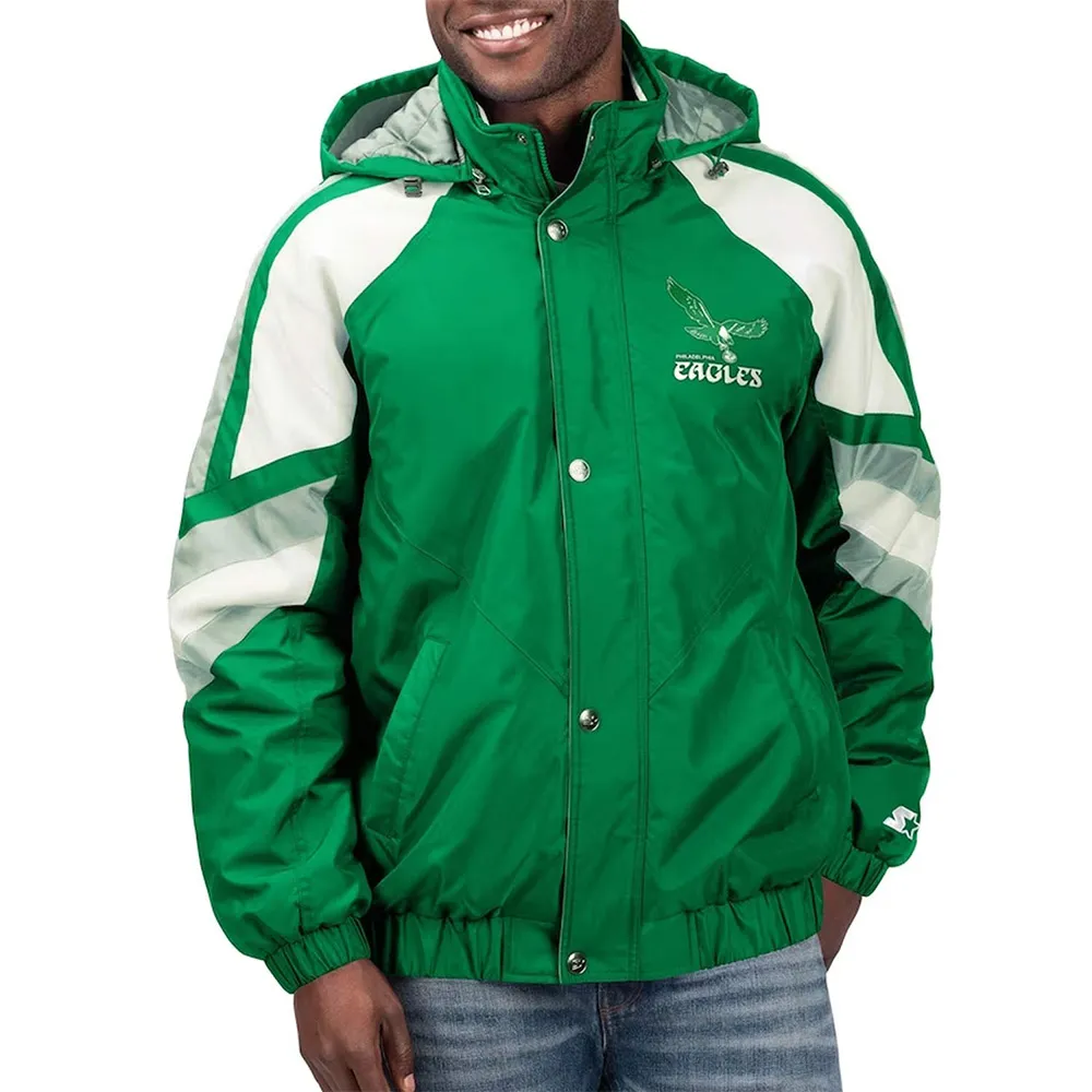 Kelly Green Philadelphia Eagles Throwback Jacket throwback starter jackets