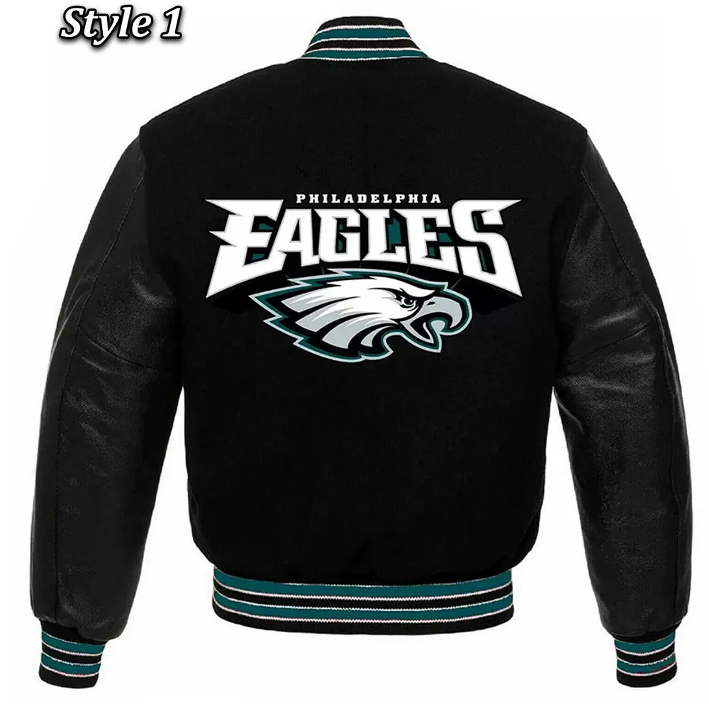 Philadelphia Eagles Wool and Leather Jacket wool-and-leather-jacket