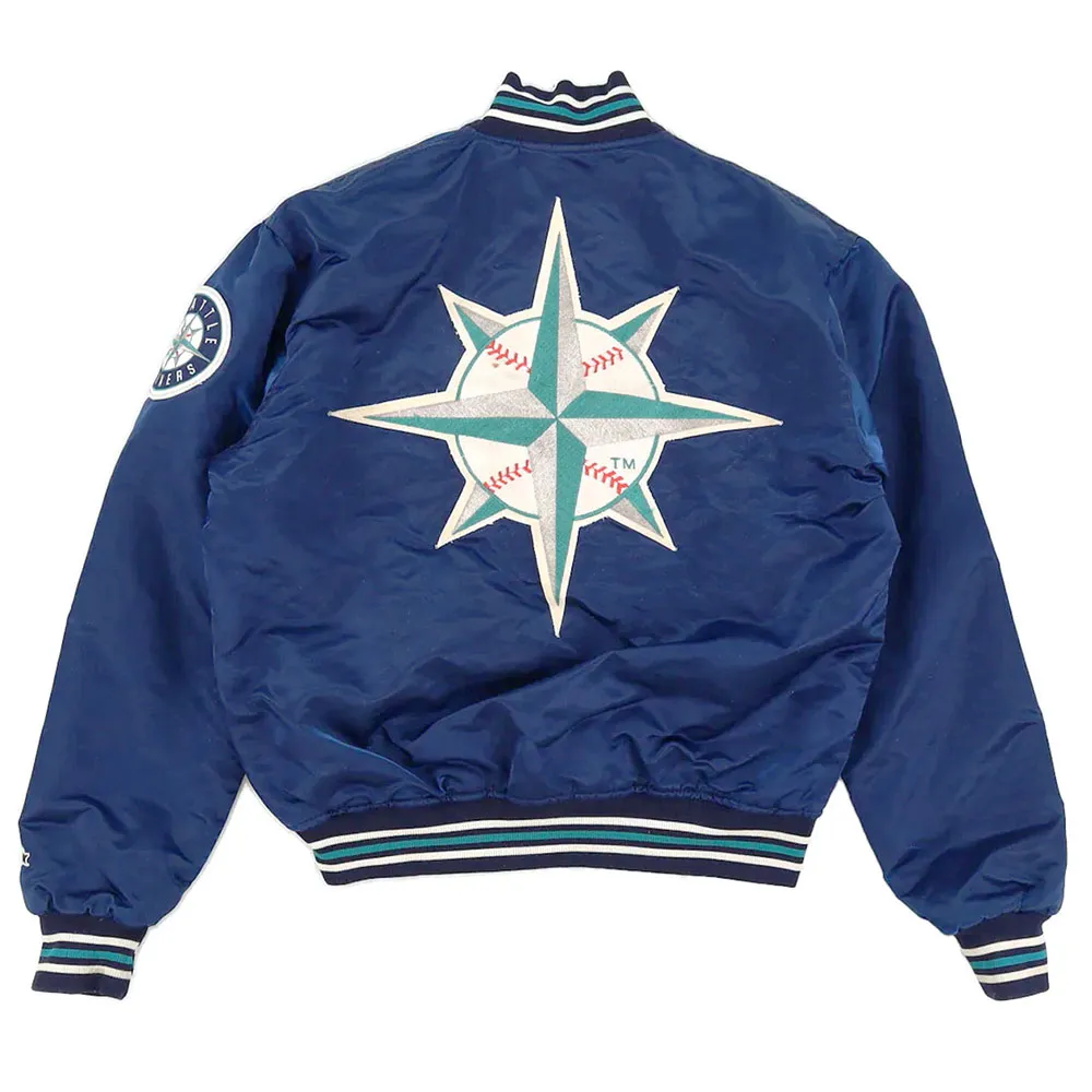 90’s Seattle Mariners Satin Jacket 90s mariners satin starter jacket