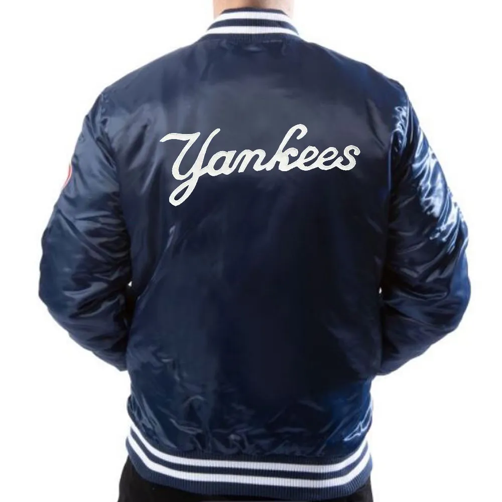 90s New York Yankees Satin Jacket 90s yankees jacket