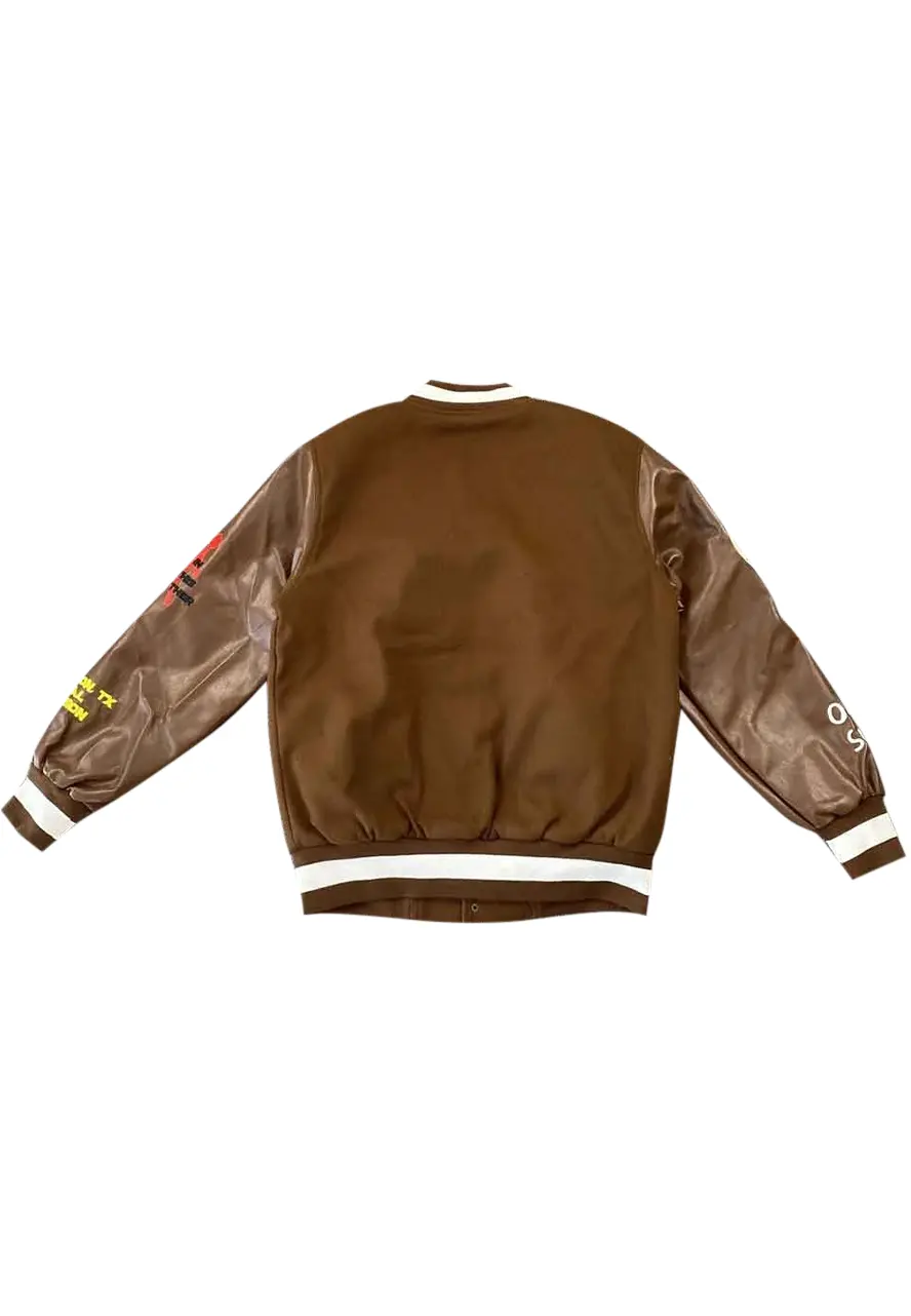 Astroworld Brown Varsity Jacket astroworld jacket