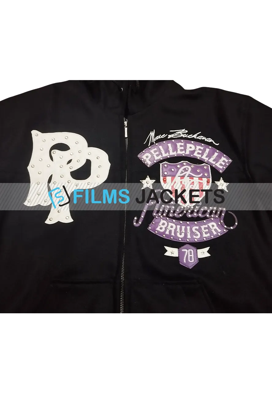 American Bruiser Black Pelle Pelle Zip Up Hoodie black fleece hoodie