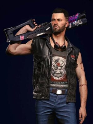 black leather vest