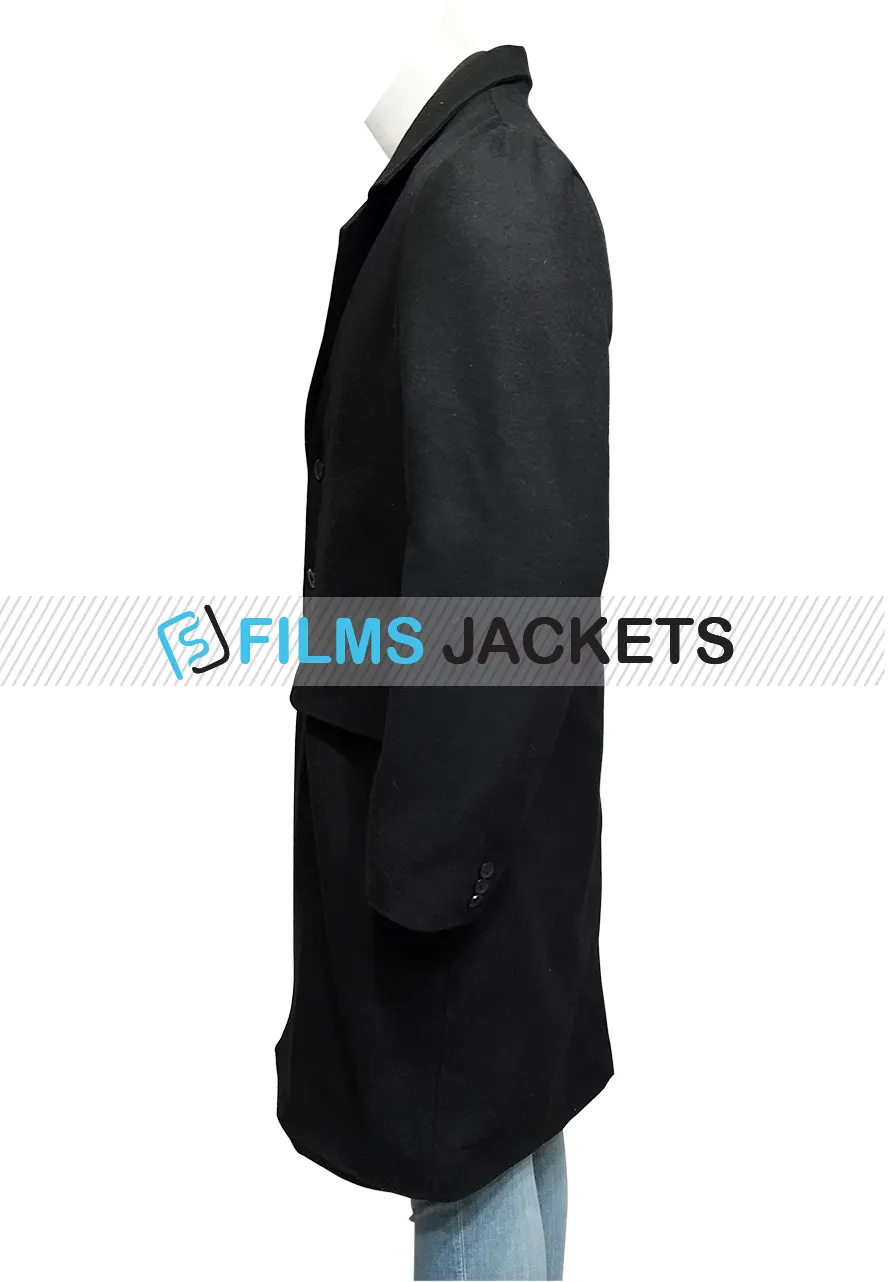 The Bourne Supremacy Matt Damon Black Wool Coat bourne coat