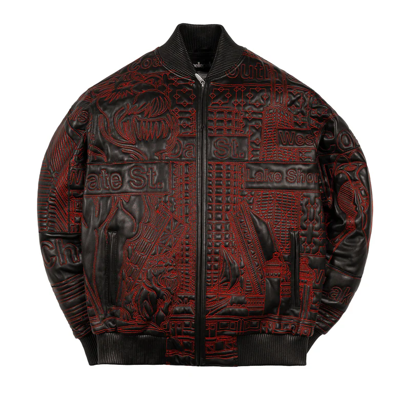 Authentic Quilted Black Chicago Pelle Pelle Jacket chicago pelle pelle jacket