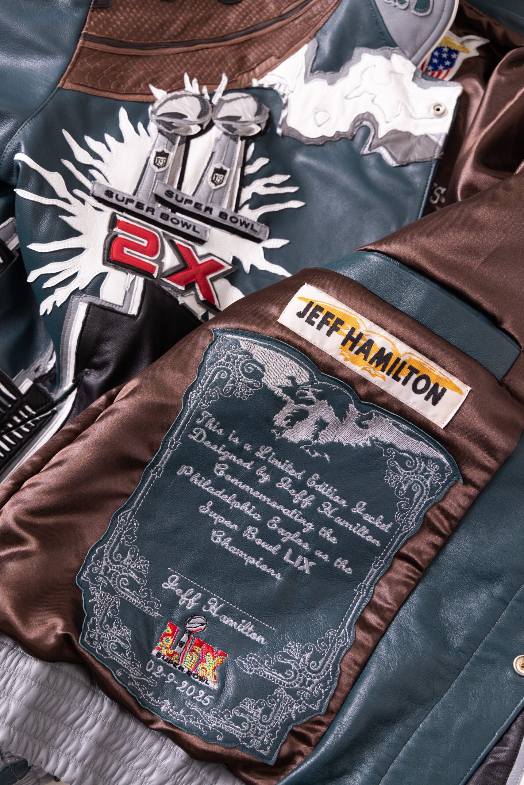 Super Bowl Champions Philadelphia Eagles Leather Jacket Super Bowl Champions Philadelphia Eagles Leather Jacket - Image 9