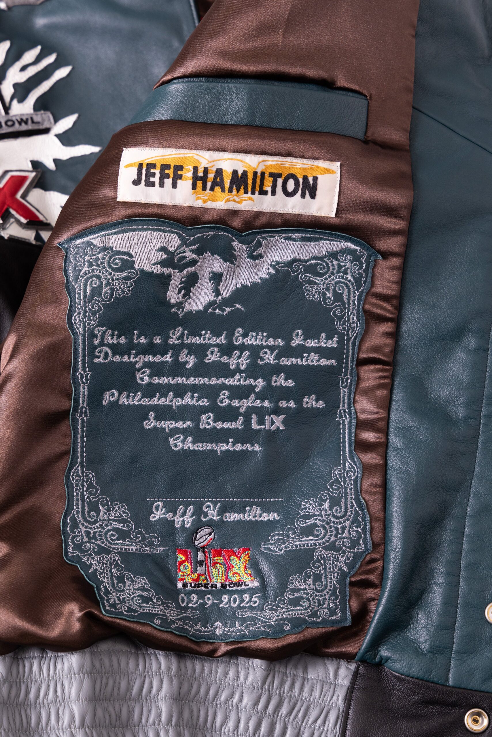 Super Bowl Champions Philadelphia Eagles Leather Jacket eagles super bowl champions jacket