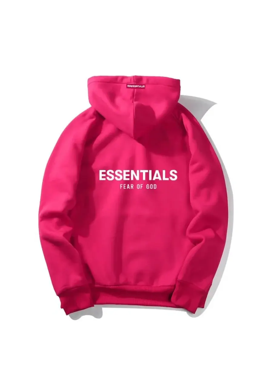 Fear Of God Essentials Pink Hoodie fear of god essentials pink fleece hoodie