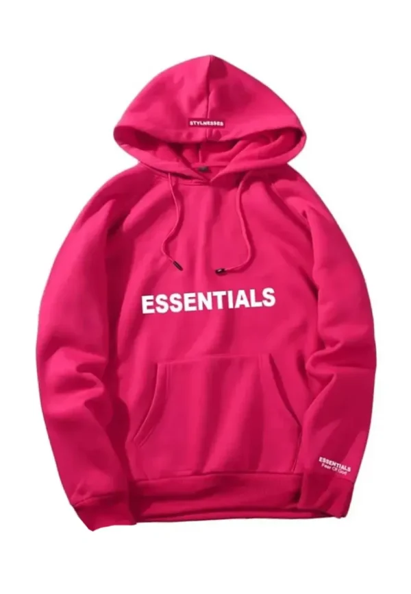 pink essentials hoodie