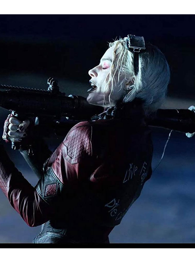 Suicide Squad Kill The Justice League Harley Quinn Leather Jacket harley quinn cropped jacket