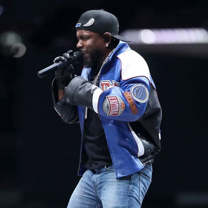 Super Bowl Halftime Show Kendrick Lamar Leather Jacket kendrick jacket